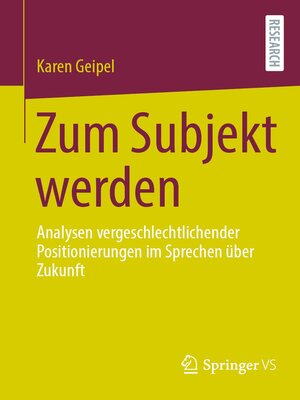 cover image of Zum Subjekt werden